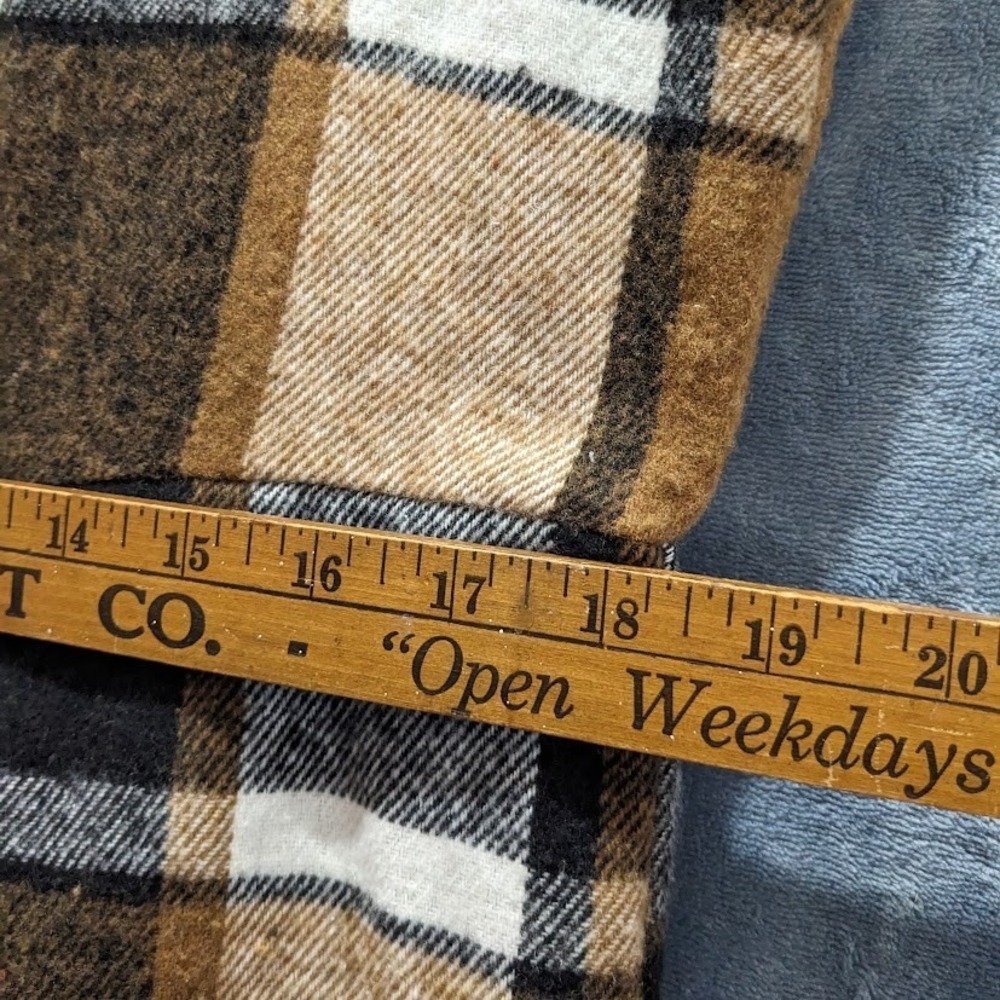 Plaid Pleated Sleeveless Dress Brown White Black XL‎ Y2K Clueless Flannel Soft - Picture 4 of 9